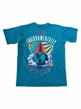 Vintage 90s 'Live Environmentally Aware' Weekends Earth Day Graphic T-Shirt